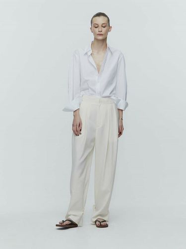 Poplin Basic Shirt_White - L’H.A.S - Modalova