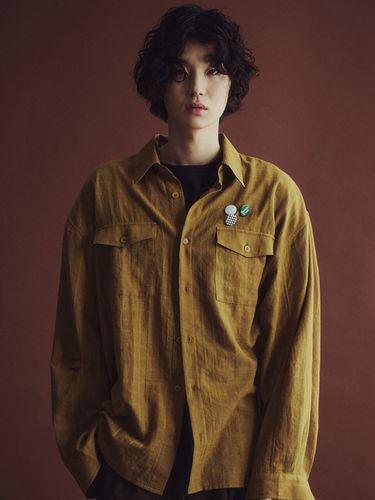 Marang Pocket Check Shirt (Mustard) - Cord. - Modalova