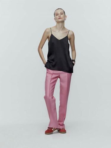 Cropped Kick Wool Silk Pants_Pink - L’H.A.S - Modalova