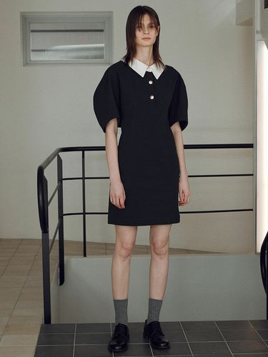 Button Collar Dress_Navy - JOY GRYSON - Modalova