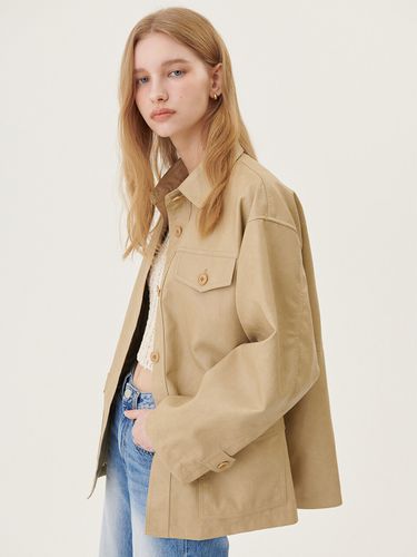 Fake Leather Jacket (Beige) - ouel - Modalova