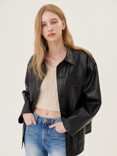 Fake Leather Jacket (Black) - ouel - Modalova