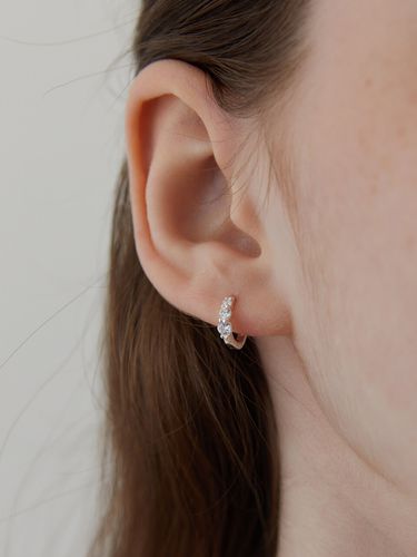 Cresc Crystal Toy Hoop Earring - TATIANA - Modalova