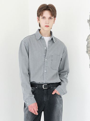 Pocket Denim Shirt (Gray) - WAAR FOR MEN - Modalova