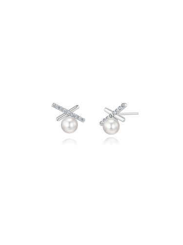 XOXO Silver Pearl Earrings K1640 - STONEHENgE - Modalova