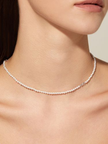 Silver Pearl Necklace H0136 - STONEHENgE - Modalova