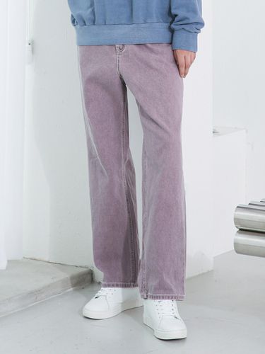 Pigment Wide Denim Pants (Purple) - WAAR FOR MEN - Modalova