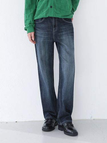 Deep Wide Denim Pants (Deep Blue) - WAAR FOR MEN - Modalova