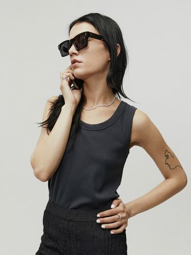 Back Cut-out Sleeveless Top _Dark Gray - L’H.A.S - Modalova