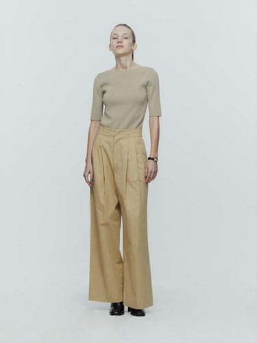 Wide Leg Two-tuck Pants _Beige - L’H.A.S - Modalova