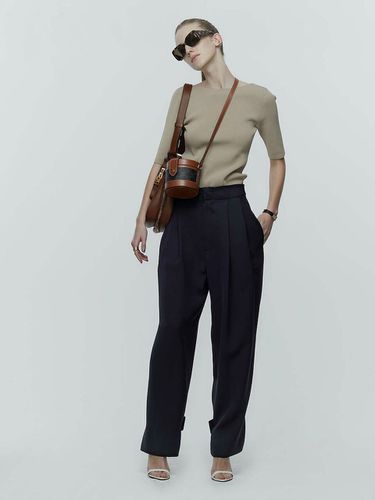 Wide-leg Tab Point Pants _Navy - L’H.A.S - Modalova