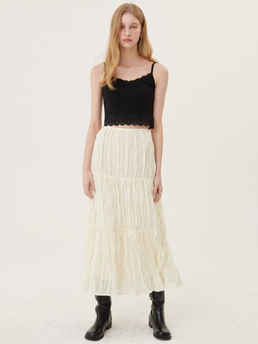 Lace Tiered Skirt - ouel - Modalova