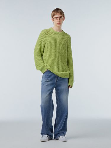 Ms Crew Neck Raglan Knitted Sweater_Green - INSTANTFUNK - Modalova