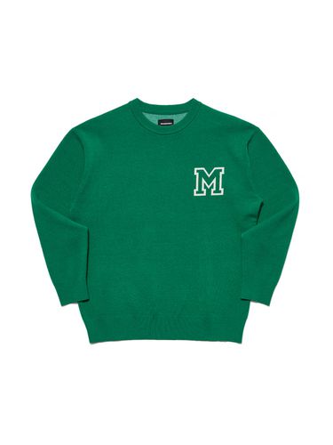 M Logo Jacquard Sweater - Green - MARKM - Modalova