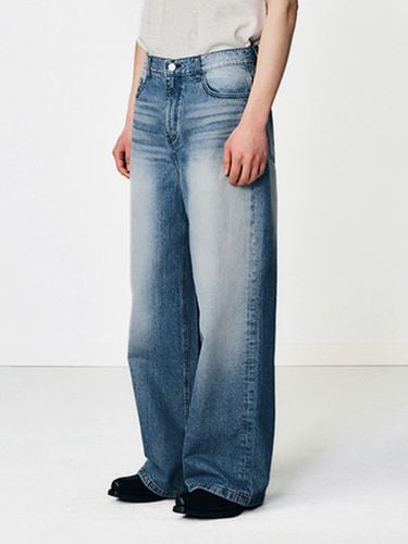 Wide Leg Distress Denim Pants - Lagrange - Modalova