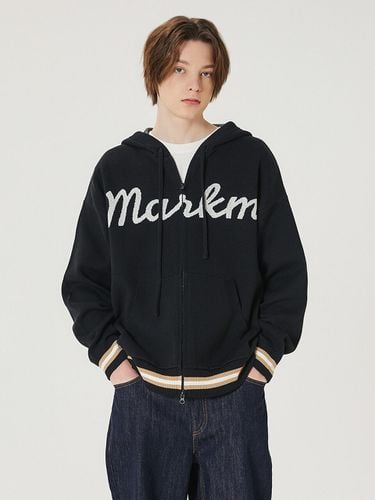 Graphic Jacquard Zip Up Hoodie - MARKM - Modalova