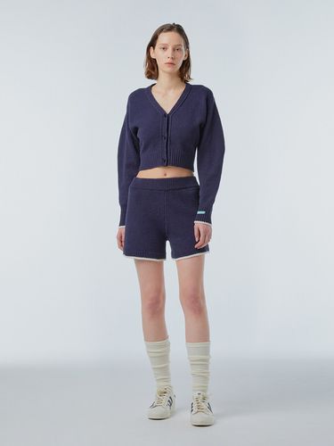 Boucle Knitted Shorts_Navy - INSTANTFUNK - Modalova