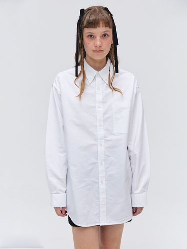 Button Down Oxford Shirt_White - EZIO - Modalova