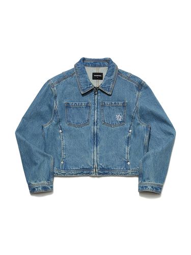 Cropped Denim Jacket - Blue - MARKM - Modalova