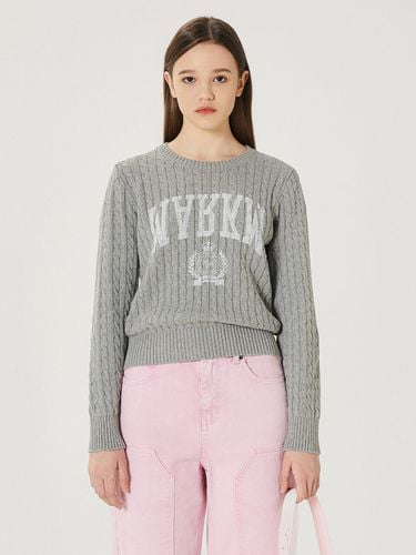 Cable Cropped Sweater - MARKM - Modalova