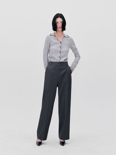 Silky Wide Leg Slacks Trousers - RE RHEE - Modalova