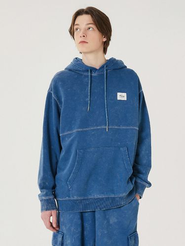 Label Point Pigment Hoodie - Blue - MARKM - Modalova