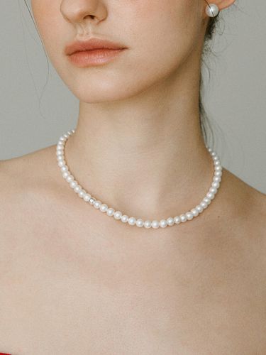 Pearl Silver Ball Necklace - THE PART OF - Modalova