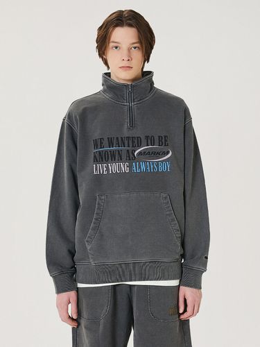 Half Zip Up Pigment Sweatshirt - MARKM - Modalova