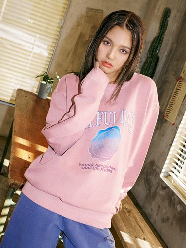 Joyful Graphic Pigment Sweatshirt - MARKM - Modalova