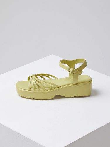 Knotted Platform Sandal_Champagne - Archivepke - Modalova