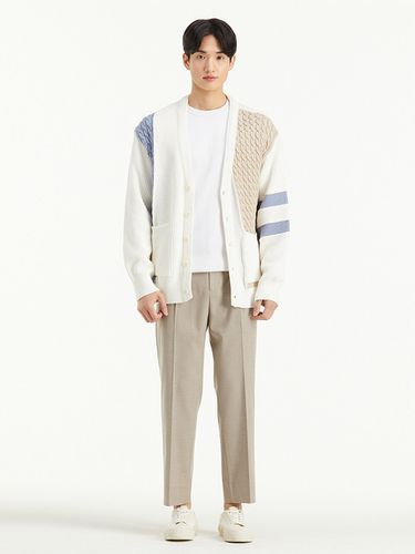 Pattern Cardigan _ White - T.I FOR MEN - Modalova