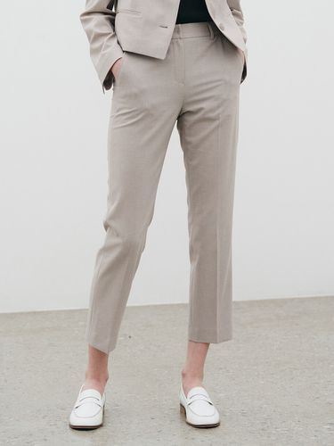 Slim Tapered Banding Slacks [2colors] - MIND BRIDGE women - Modalova