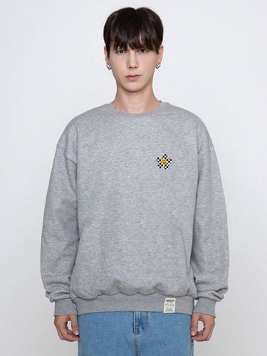 Unisex] Flower Sweatshirt [Gray] - GRAVER - Modalova