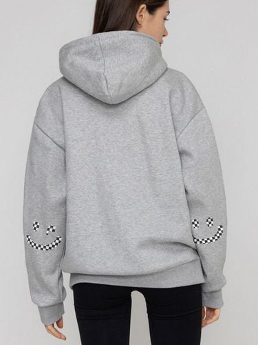 Unisex] Elbow Smile Hoodie [Grey] - GRAVER - Modalova