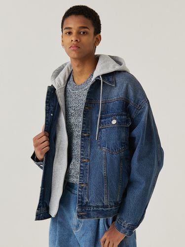 Hood Denim Trucker Jacket - 2colors - FIELD WORKER - Modalova