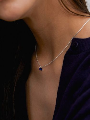 Square Necklace_Navy - MIDNIGHT MOMENT - Modalova