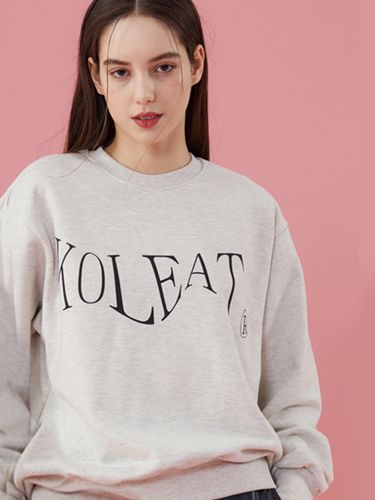 Oversized Lettering Sweatshirt - KOLEAT - Modalova