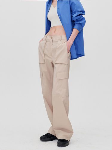 Wide Leg Cargo Pants _ Sand - RE RHEE - Modalova