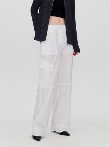 Wide Leg Cargo Pants _ White - RE RHEE - Modalova