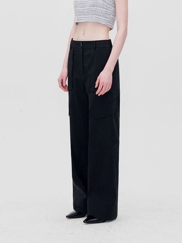 Wide Leg Cargo Pants _ Black - RE RHEE - Modalova