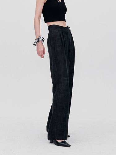 Checked Wide Leg Trousers _ - RE RHEE - Modalova