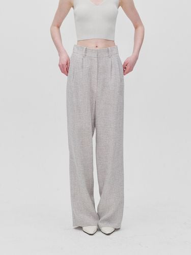 Checked Wide Leg Trousers - RE RHEE - Modalova