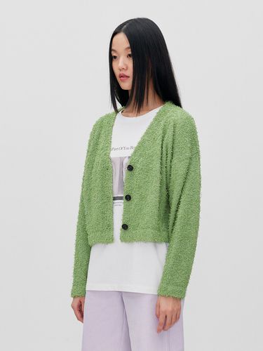 Button Down Fuzzy Knit Cardigan - RE RHEE - Modalova