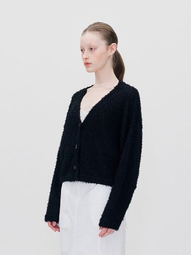 Button Down Fuzzy Knit Cardigan _ - RE RHEE - Modalova