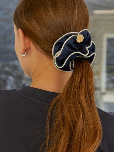 Classic Denim Scrunchie_Navy - ANOETIC - Modalova