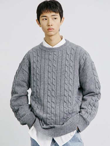 Chain Cable Sweater_Grey - KND - Modalova