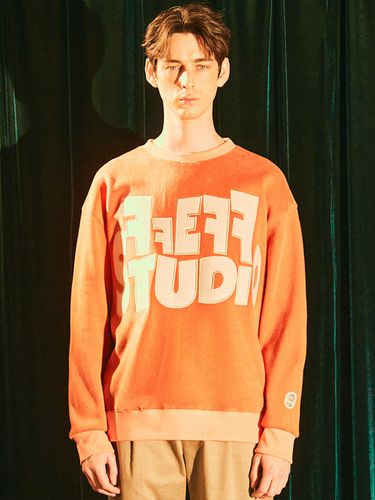 Logo Applique Sweatshirt _ Brick - FFEFF STUDIO - Modalova