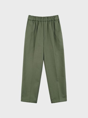 Cotton Twill Banding Pants [Khaki] - LIEU HOMME - Modalova