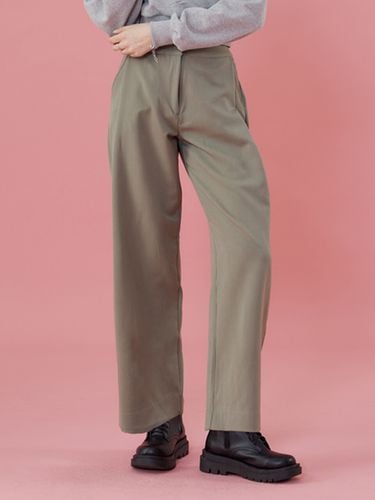 High-Waisted Wide Fit Slacks Pants - KOLEAT - Modalova