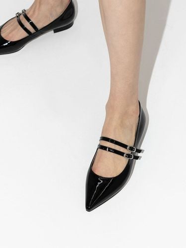 Cassata Double Strap Maryjane Flat Shoes_Black - CHAUSSURE LAPIN - Modalova